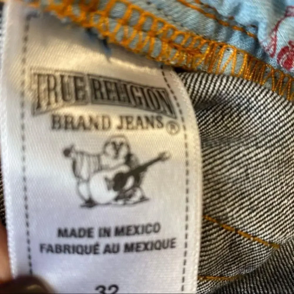 True Religion Ricky Straight - Dark/Black Denim - 32/30 COI Mexico
